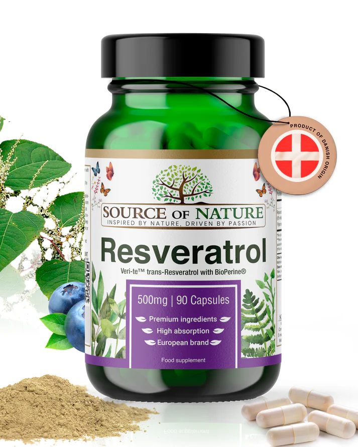 Resveratrol 500mg | Náttúrulega gerjað Resveratrol | Veganvænt